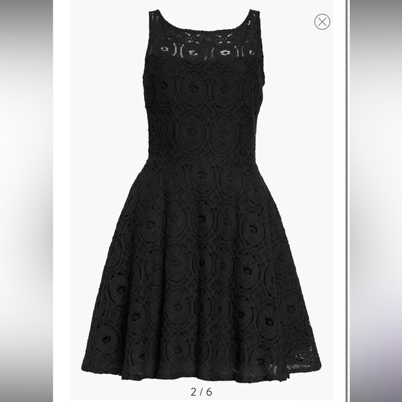 BB Dakota by Steve Madden Renley Lace Fit & Flare Minidress Nordstrom Excl Sz 12 - Picture 6 of 15